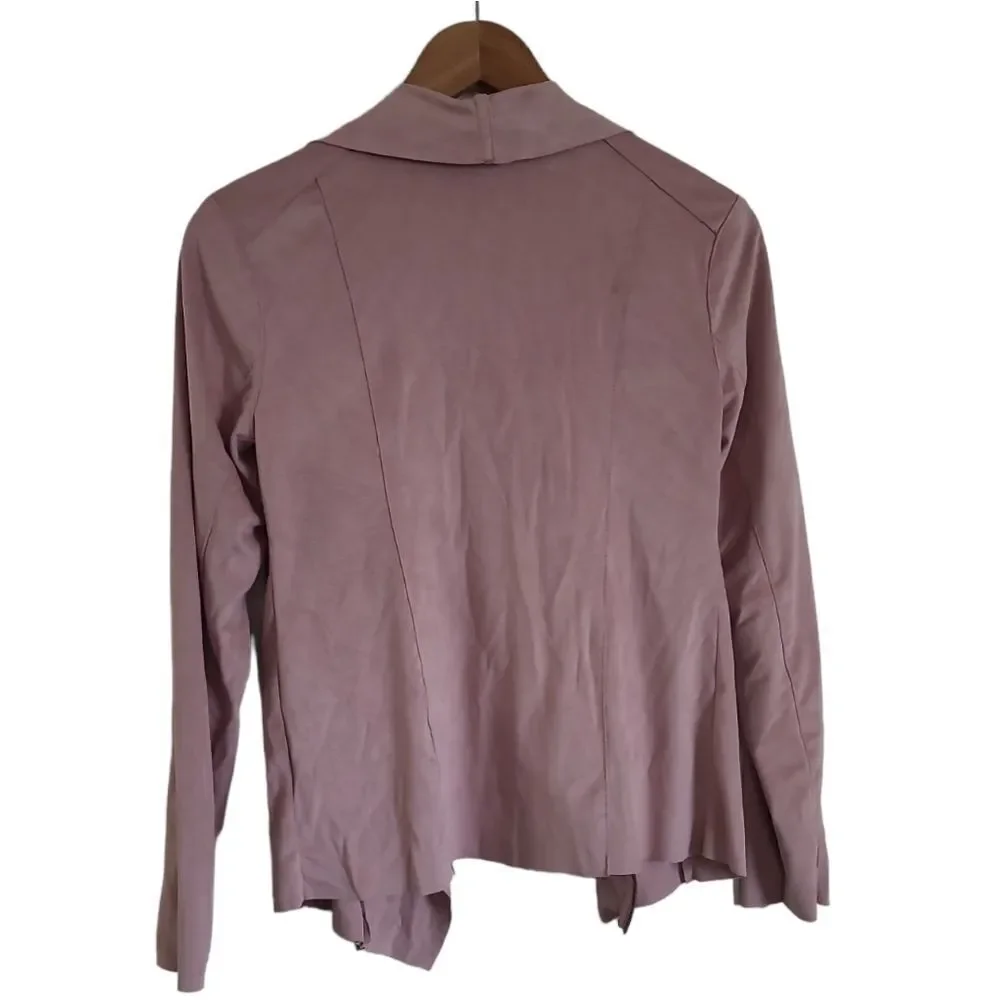 Juniors Faux-Suede Asymmetrical Zip-Front Jacket size small  Kingston Grey